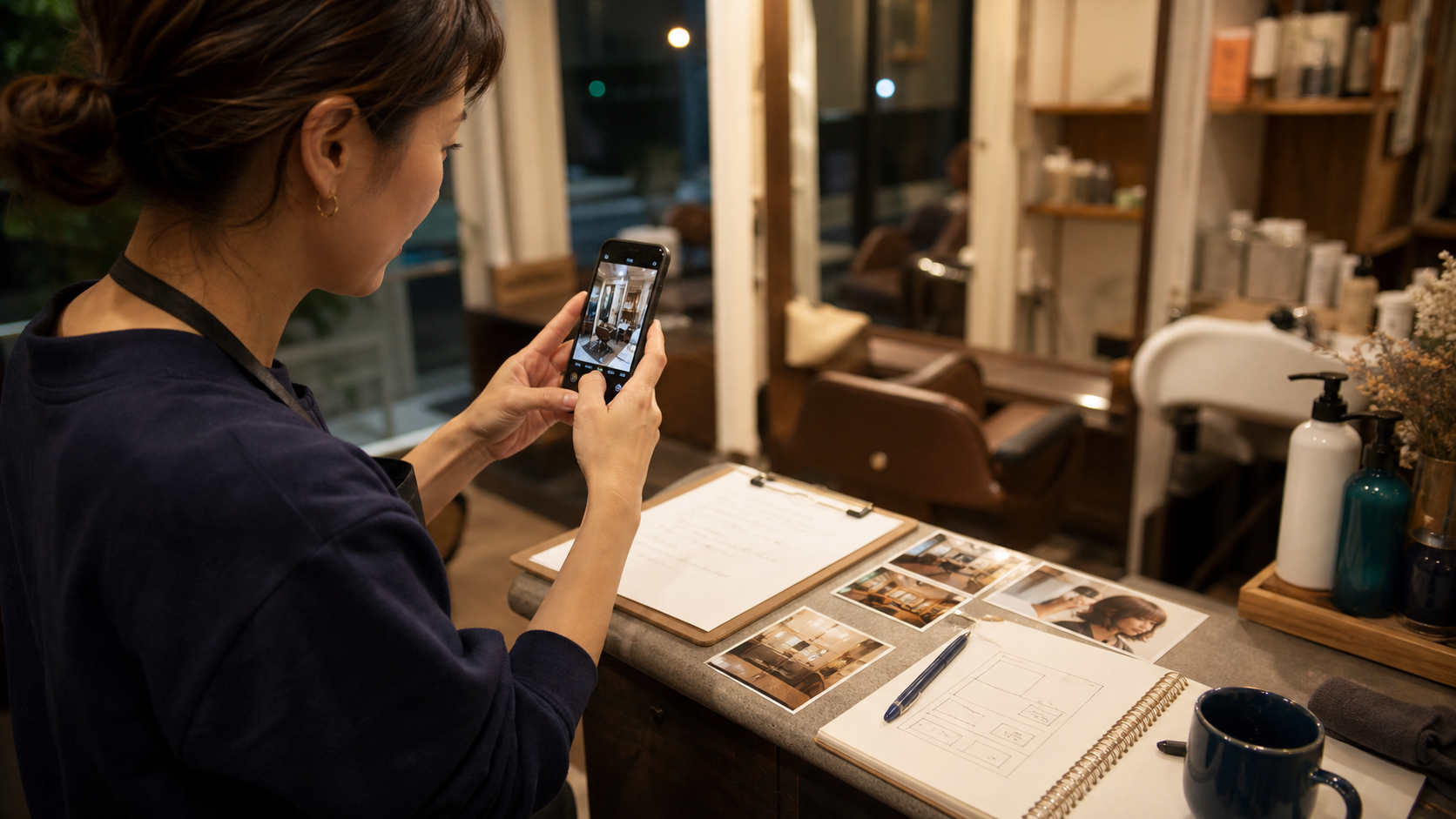 ホームページ用の写真と掲載内容を自分で準備するサロン経営者