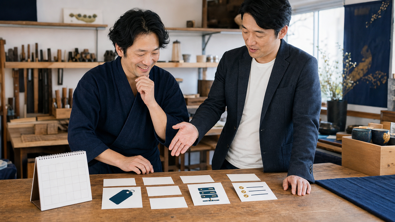 工房でサーバーやドメイン、更新作業を無理のない計画に整理する事業者と担当者