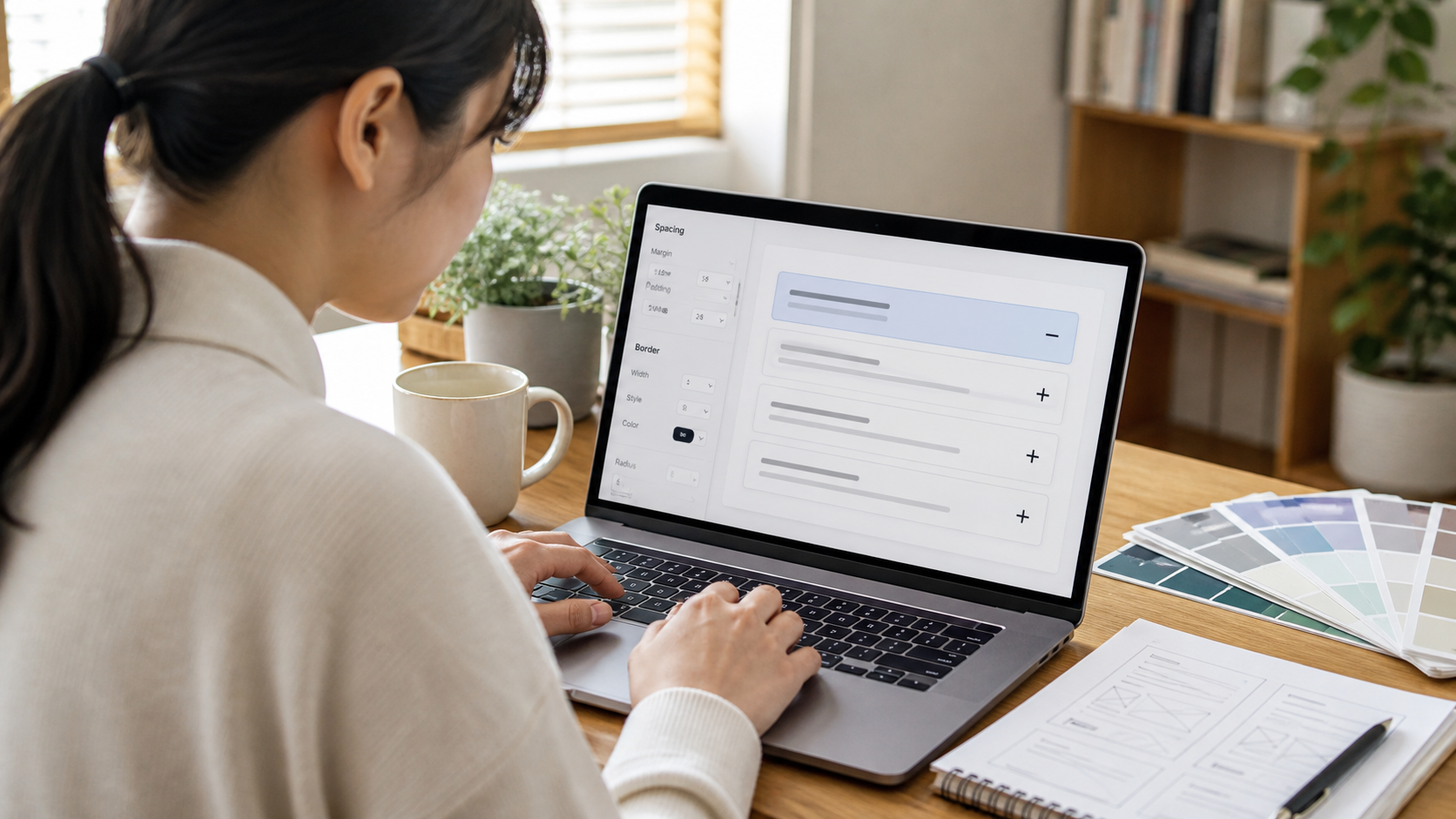 開閉式FAQのデザインとCSSを調整するWeb制作者