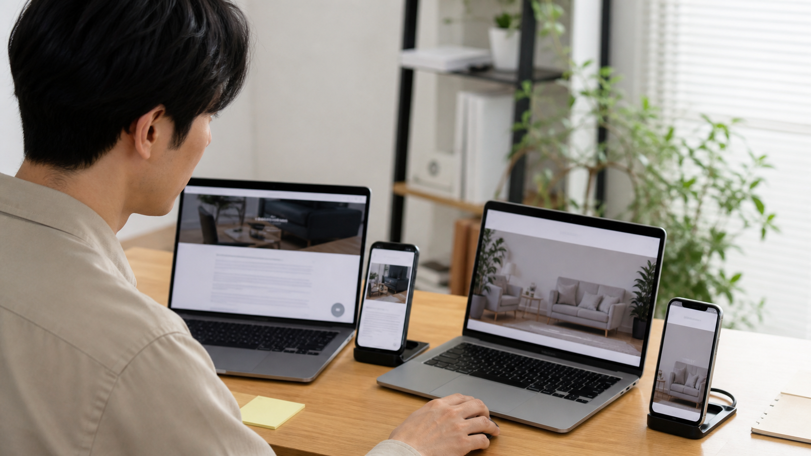 スクロールに合わせてトップボタンが表示される動作をテストする制作者