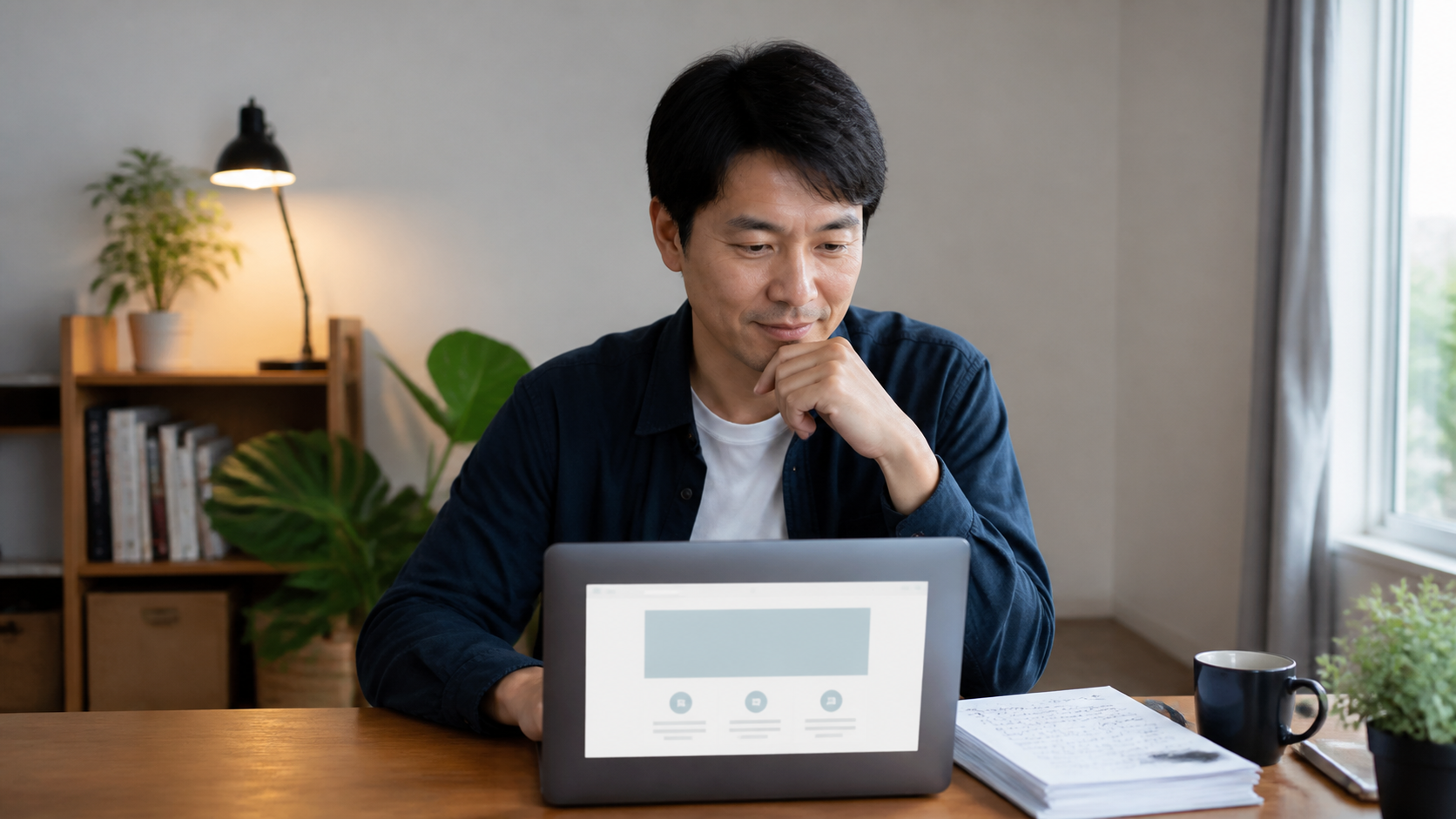 シンプルな1ページサイトを確認する個人事業主