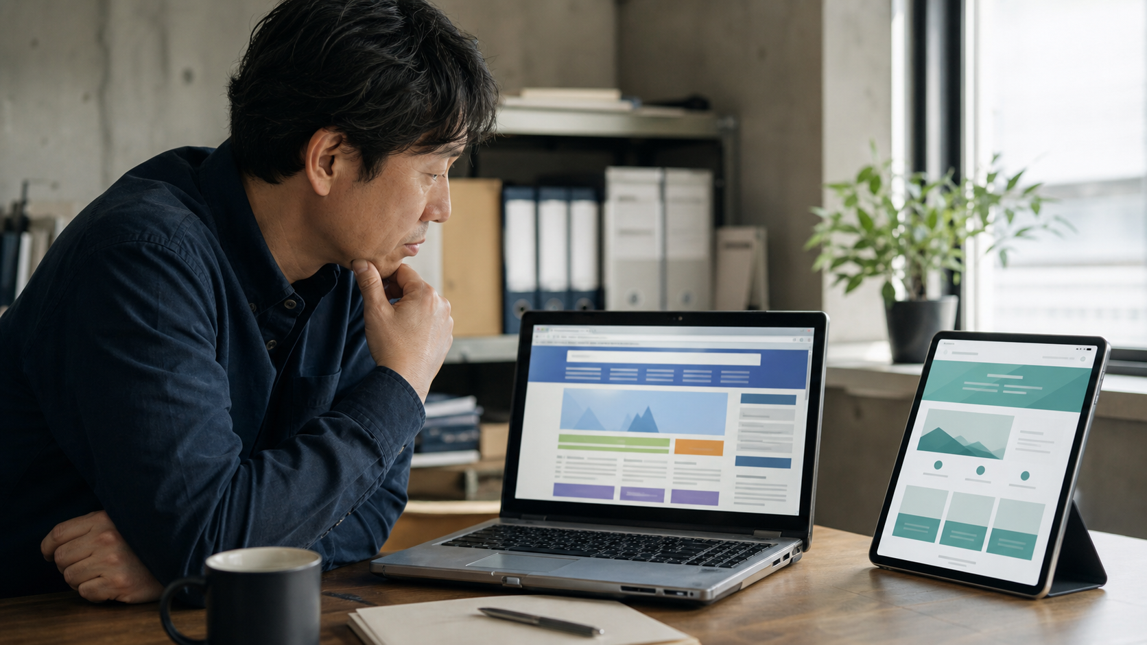 古いホームページの作り直しを検討する小規模事業者