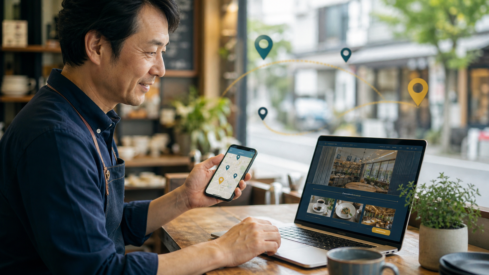 Googleマップと店舗ホームページを活用して来店客を増やす店主